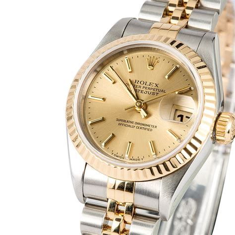 womens rolex 5678 oyster perpetual date adjust two tone|lady Datejust Rolex watch.